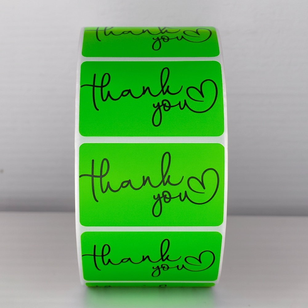 Thank You Stickers Mint Green Heart | Cute Small Business Packaging Labels - Picture 3 of 11